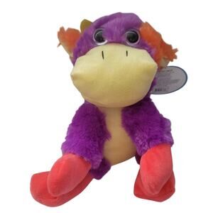 Kellytoy Kuddle Me Animal Pal Purple & Orange Plush 10" Bull 4626-1PL6